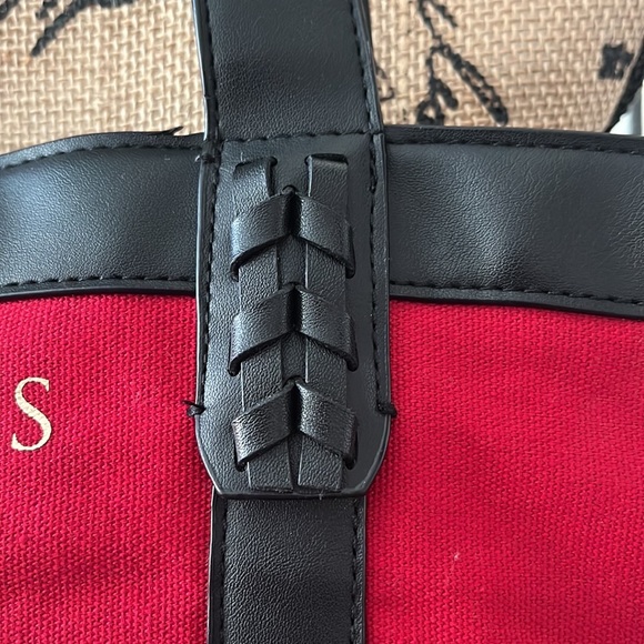 Victoria Secret Tote Bag Large Red Canvas Extra Getaway NWT $58. Victoria - Picture 10 of 10